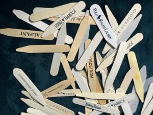 LOT of 80 Plastic Collar Stays Several Models Nordstrom Alfani Neiman Marcus